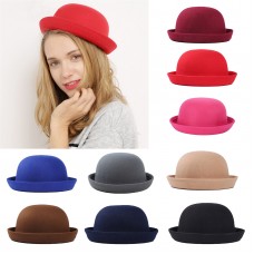 Classic Style Vintage Lady Vogue Mujer Hombre Wool Cute Trendy Bowler Derby Hat  eb-89861919